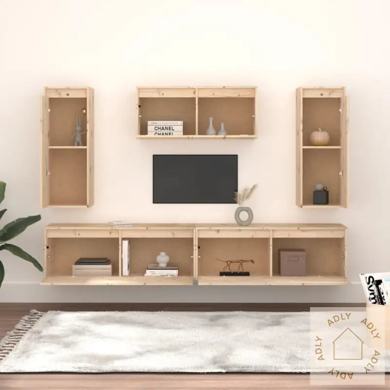 Tv-Benker 5 Stk Heltre Furu