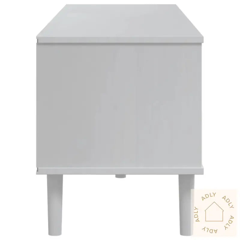 Tv-Benk Senja Rotting-Utseende Hvit 158X40X49 Cm Heltre Furu