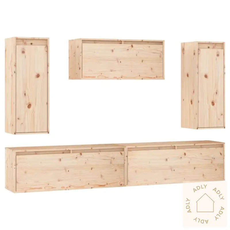 Tv-Benker 5 Stk Heltre Furu