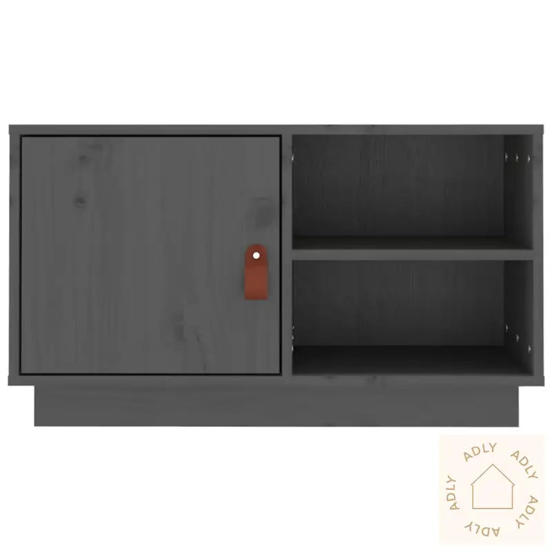 Tv-Benk Grå 70X34X40 Cm Heltre Furu