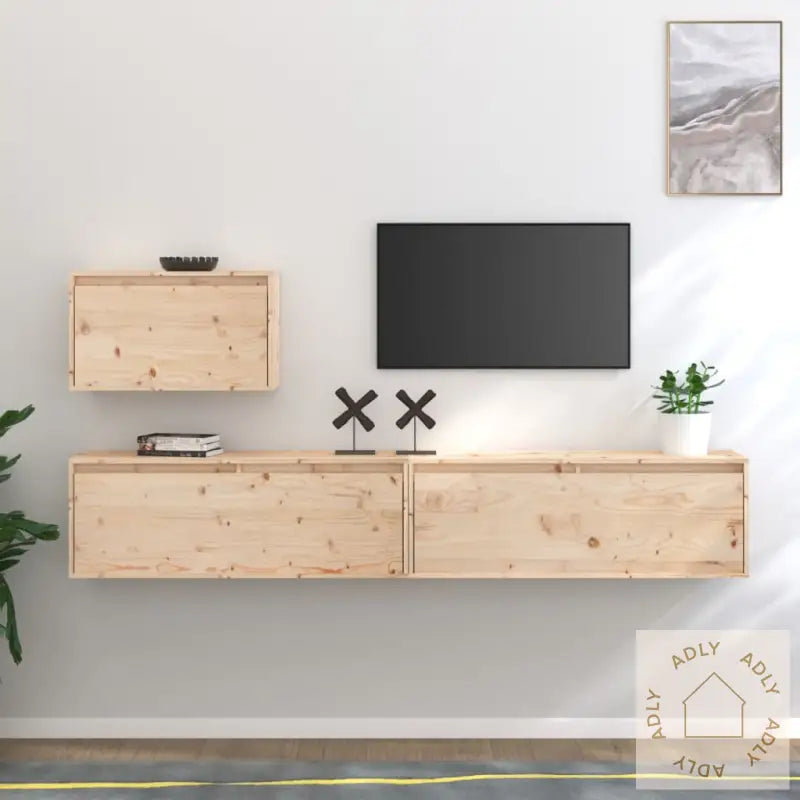 Tv-Benker 3 Stk Heltre Furu