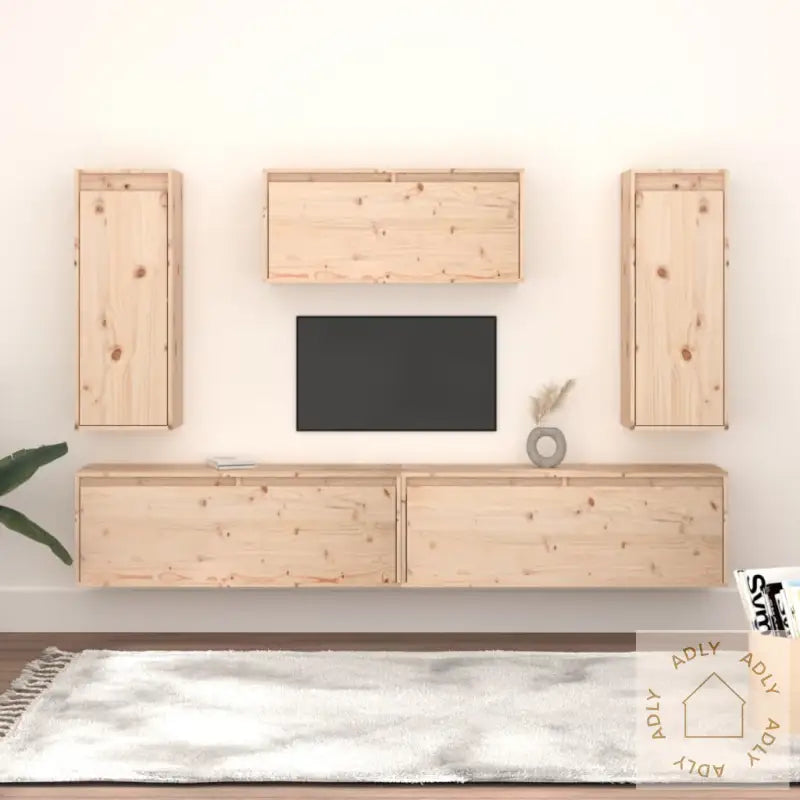 Tv-Benker 5 Stk Heltre Furu