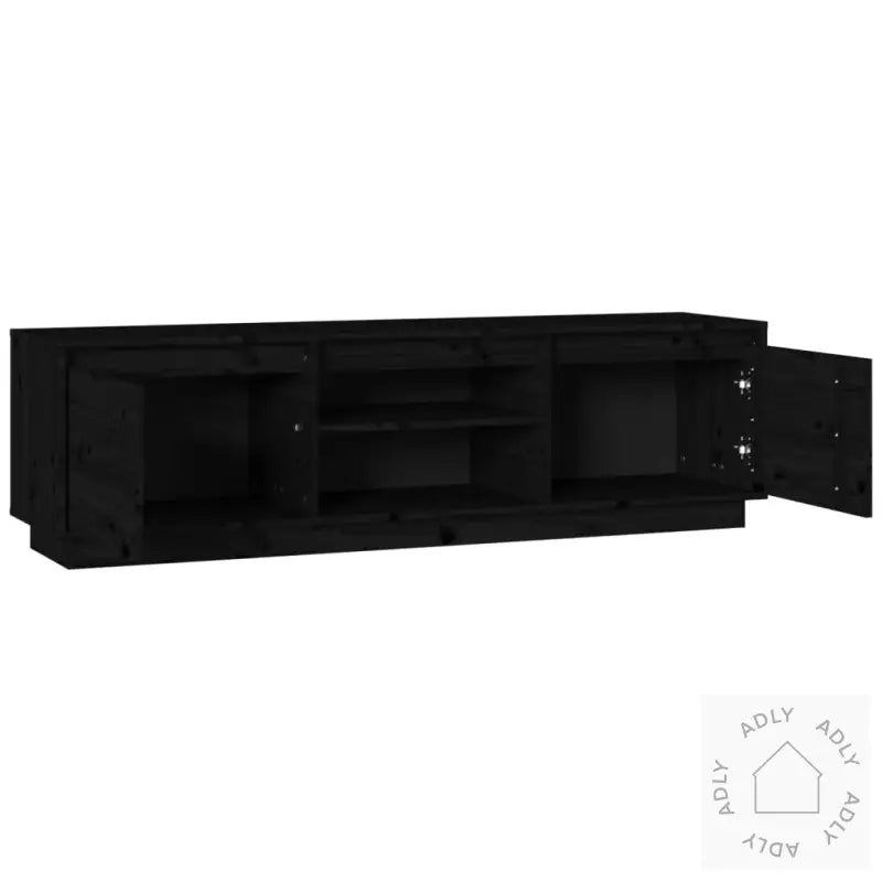 Tv-Benk Svart 140X35X40 Cm Heltre Furu