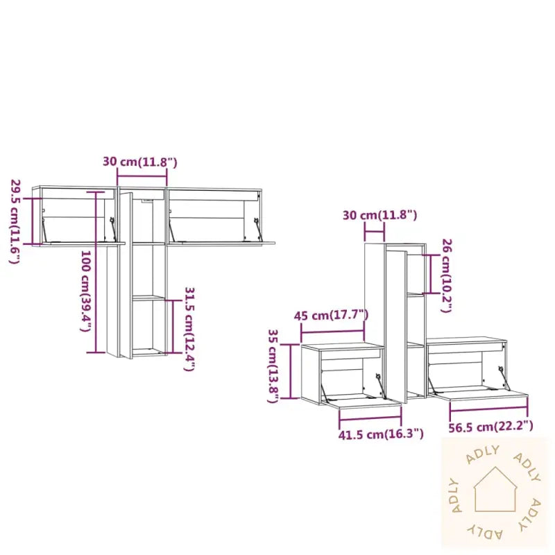 Tv-Benker 6 Stk Hvit Heltre Furu