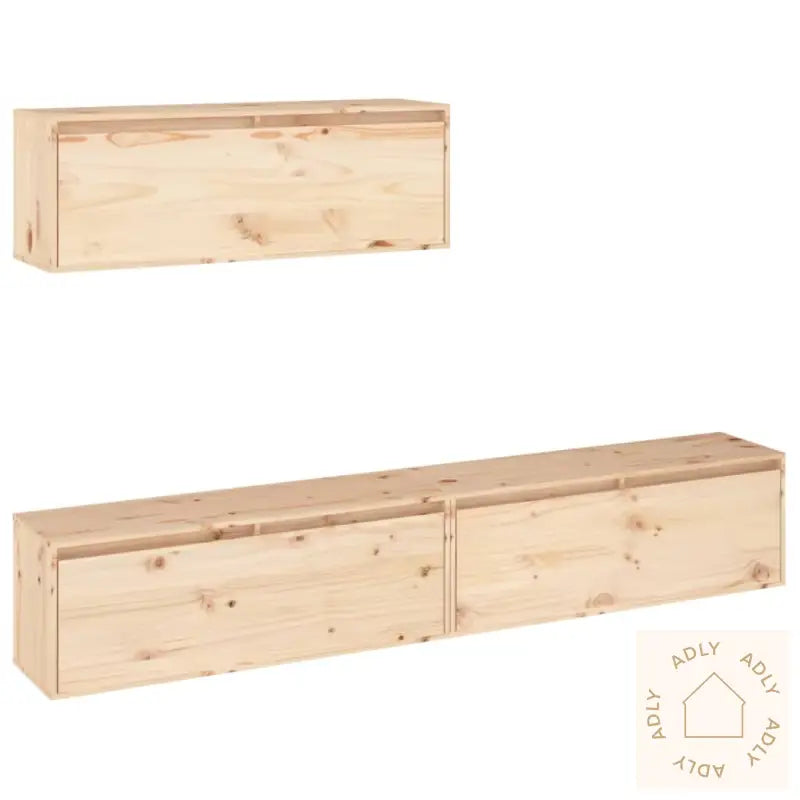 Tv-Benker 3 Stk Heltre Furu