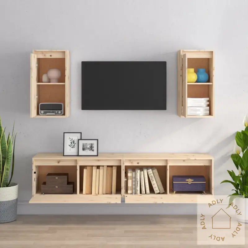 Tv-Benker 4 Stk Heltre Furu