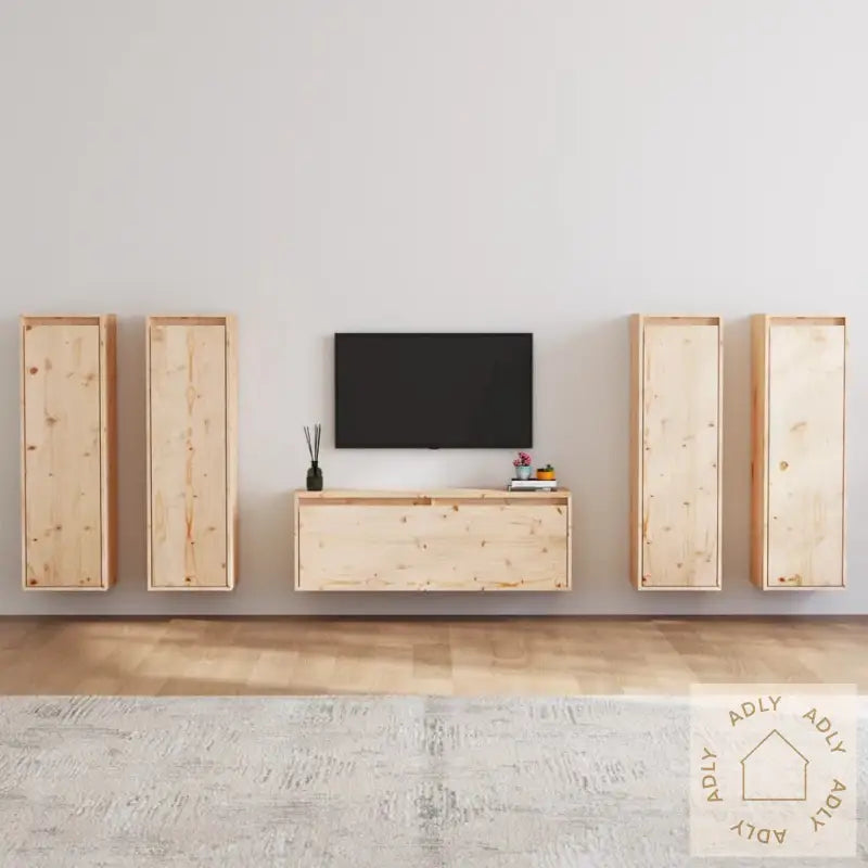 Tv-Benker 5 Stk Heltre Furu