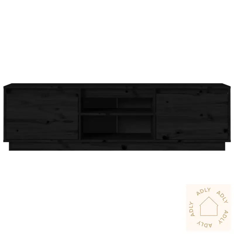 Tv-Benk Svart 140X35X40 Cm Heltre Furu