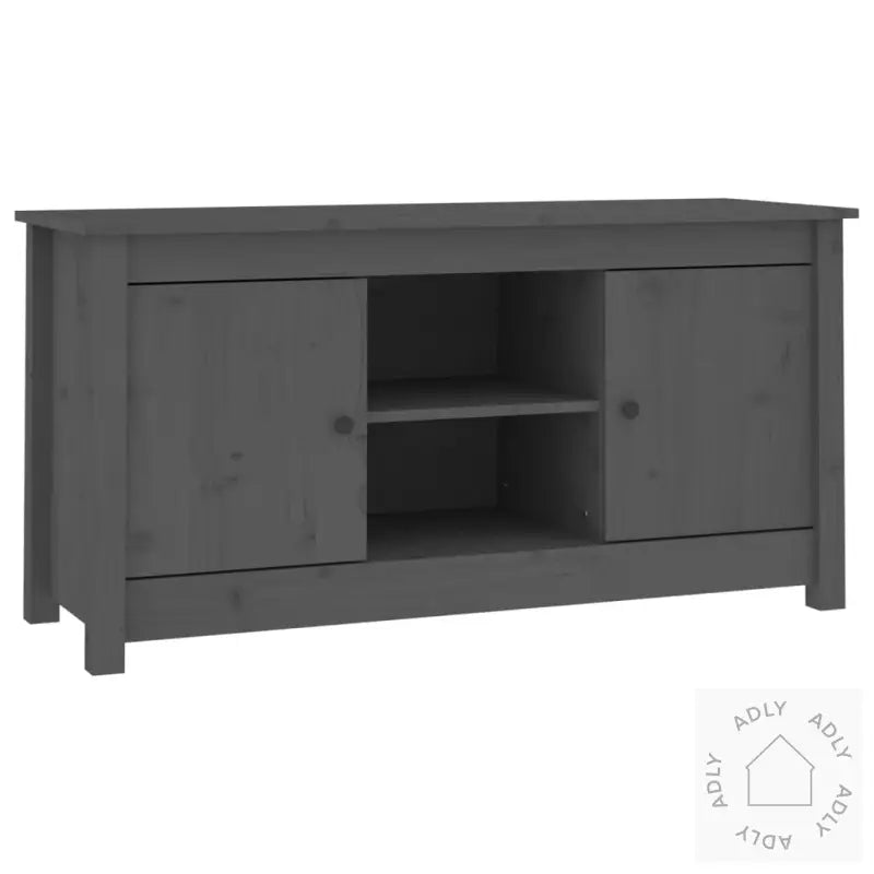 Tv-Benk Grå 103X36,5X52 Cm Heltre Furu