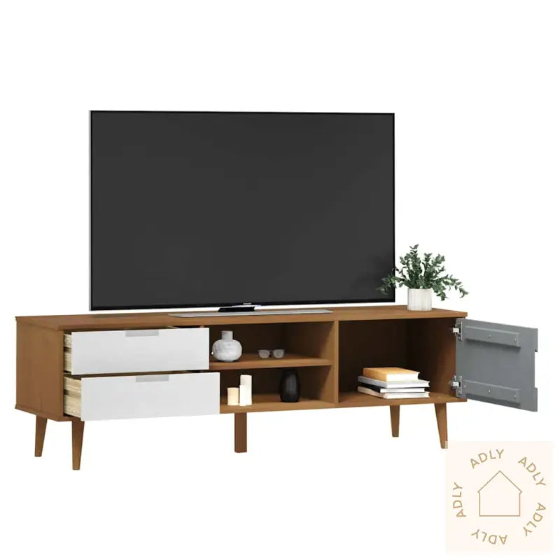 Tv-Benk Molde Brun 158X40X49 Cm Heltre Furu