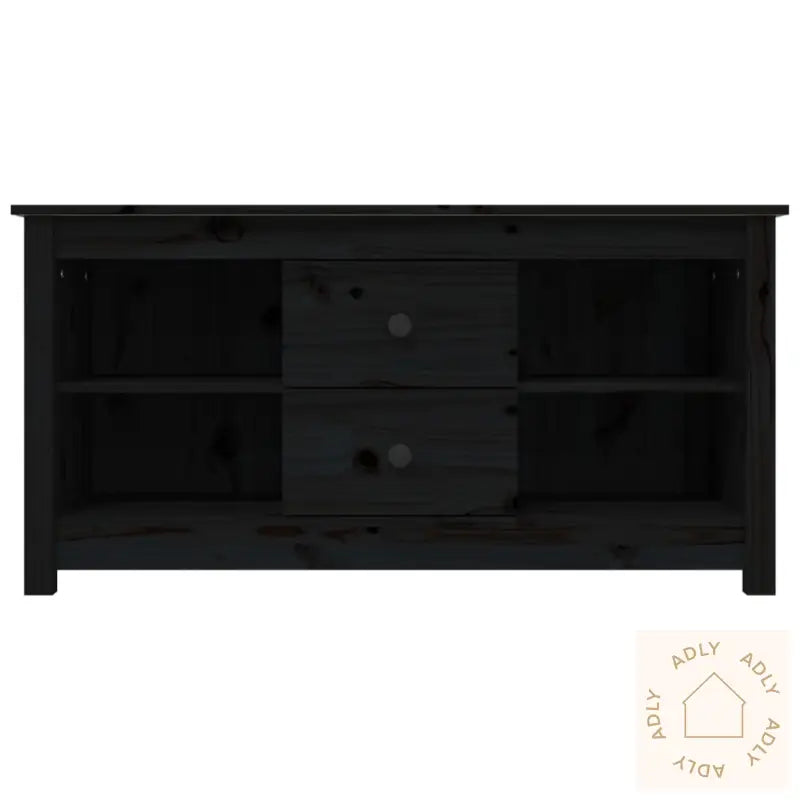 Tv-Benk Svart 103X36,5X52 Cm Heltre Furu