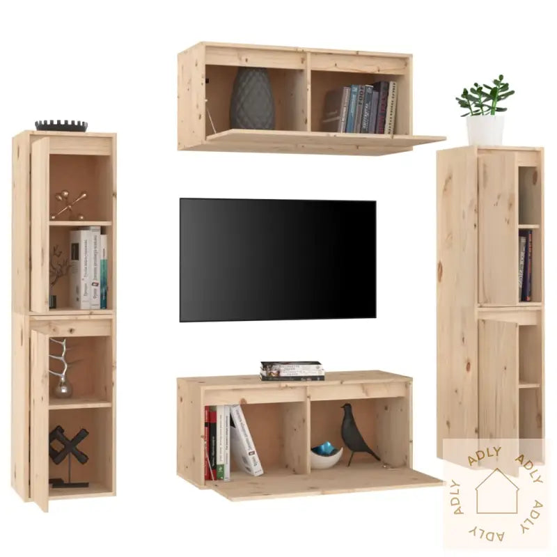 Tv-Benker 6 Stk Heltre Furu