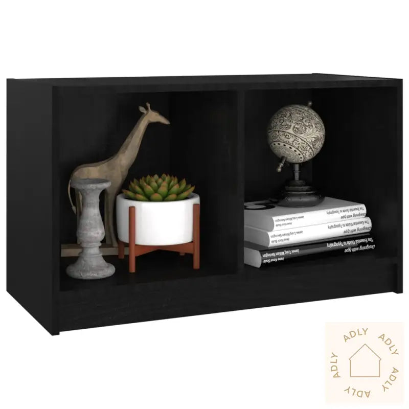 Tv-Benk Svart 70X33X42 Cm Heltre Furu