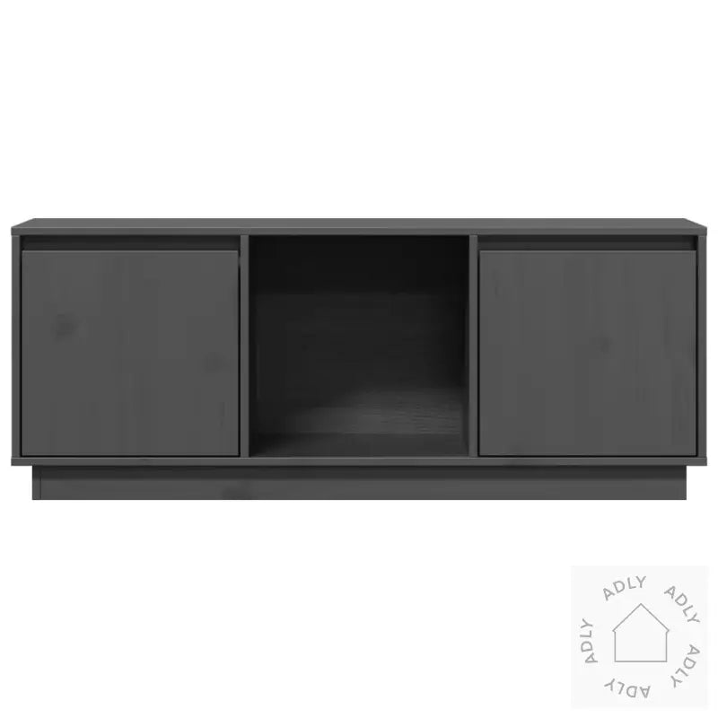 Tv-Benk Grå 110,5X35X44 Cm Heltre Furu