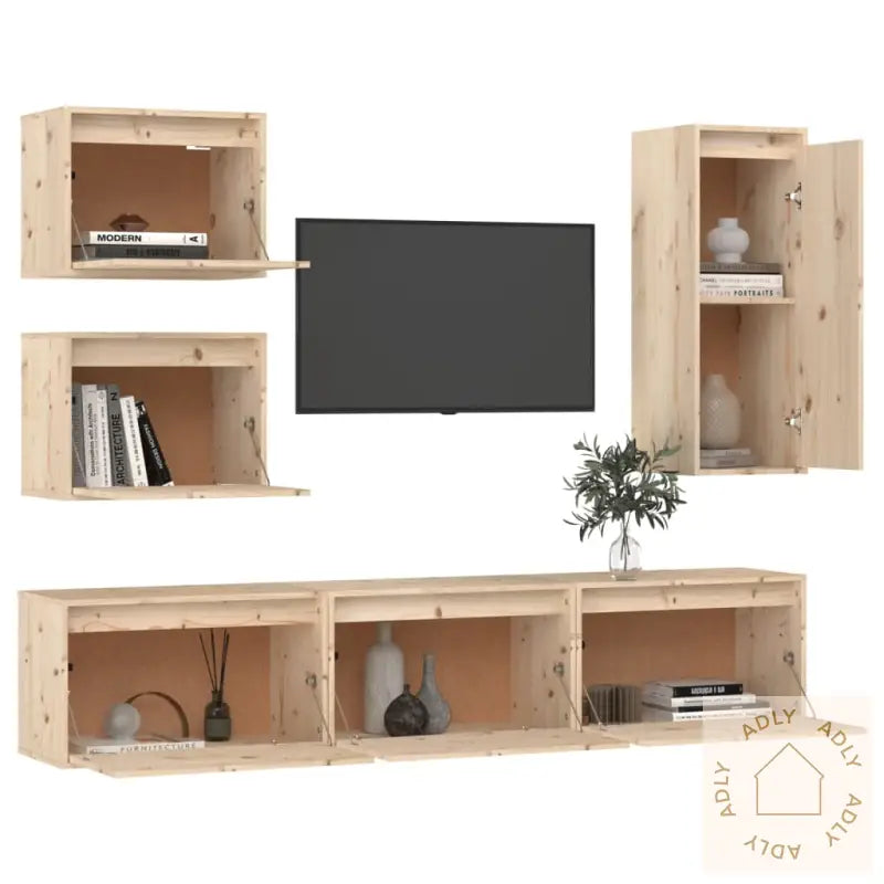 Tv-Benker 6 Stk Heltre Furu