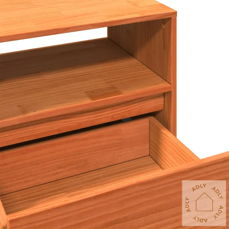 Tv-Benk Voksbrun 140X37X50 Cm Heltre Furu