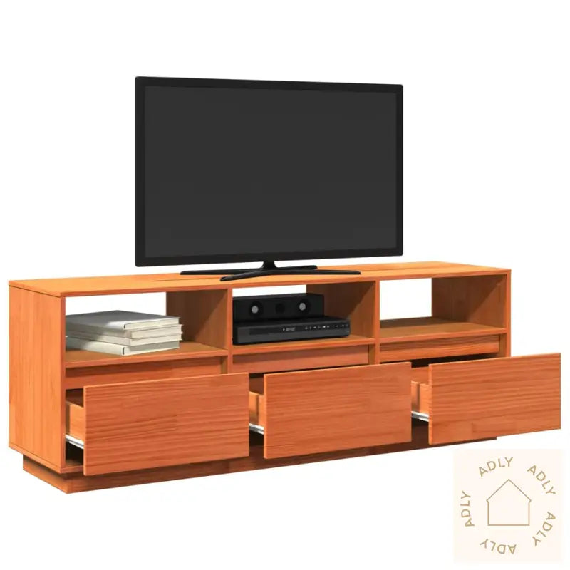 Tv-Benk Voksbrun 140X37X50 Cm Heltre Furu