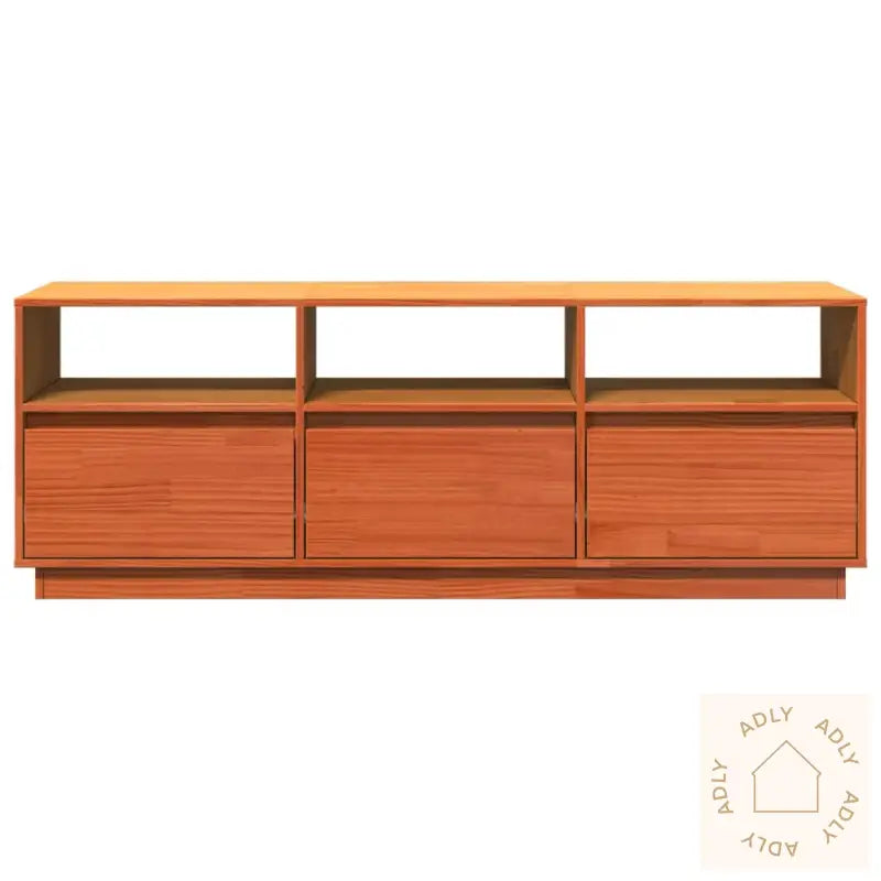 Tv-Benk Voksbrun 140X37X50 Cm Heltre Furu