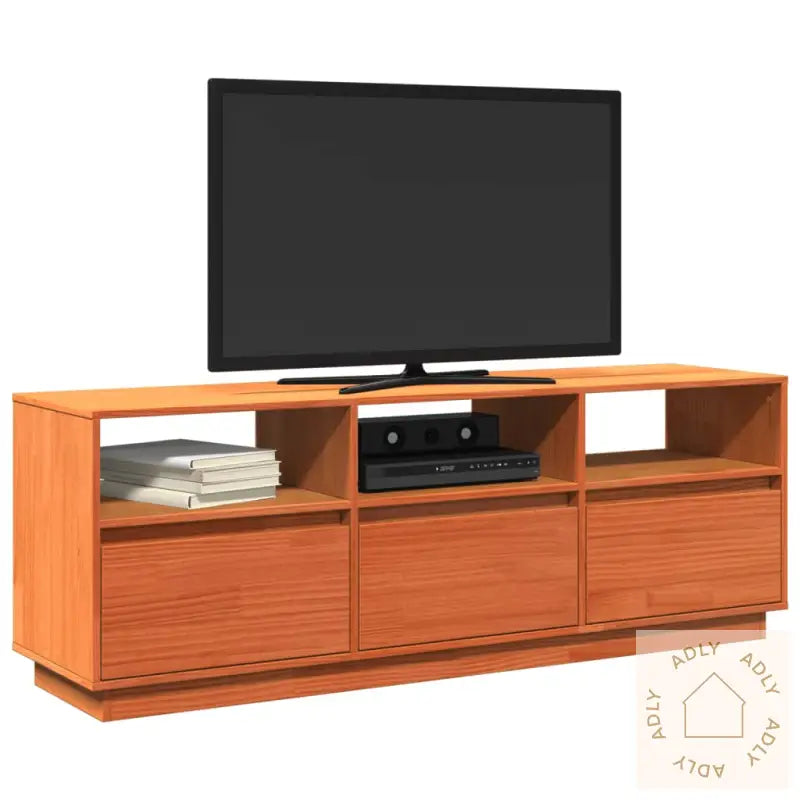 Tv-Benk Voksbrun 140X37X50 Cm Heltre Furu