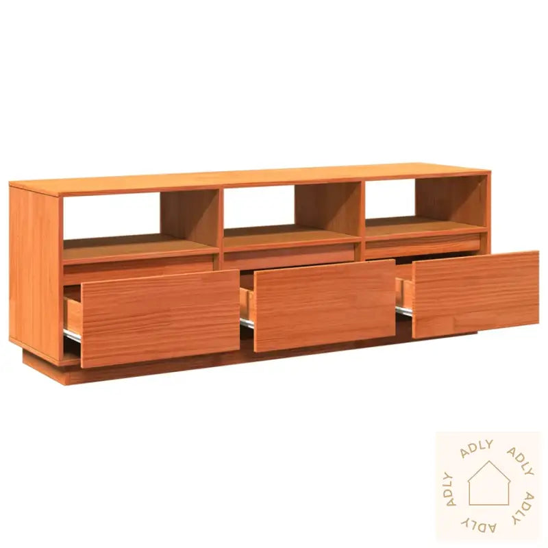 Tv-Benk Voksbrun 140X37X50 Cm Heltre Furu