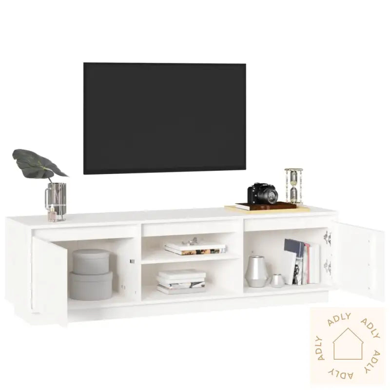 Tv-Benk Hvit 140X35X40 Cm Heltre Furu