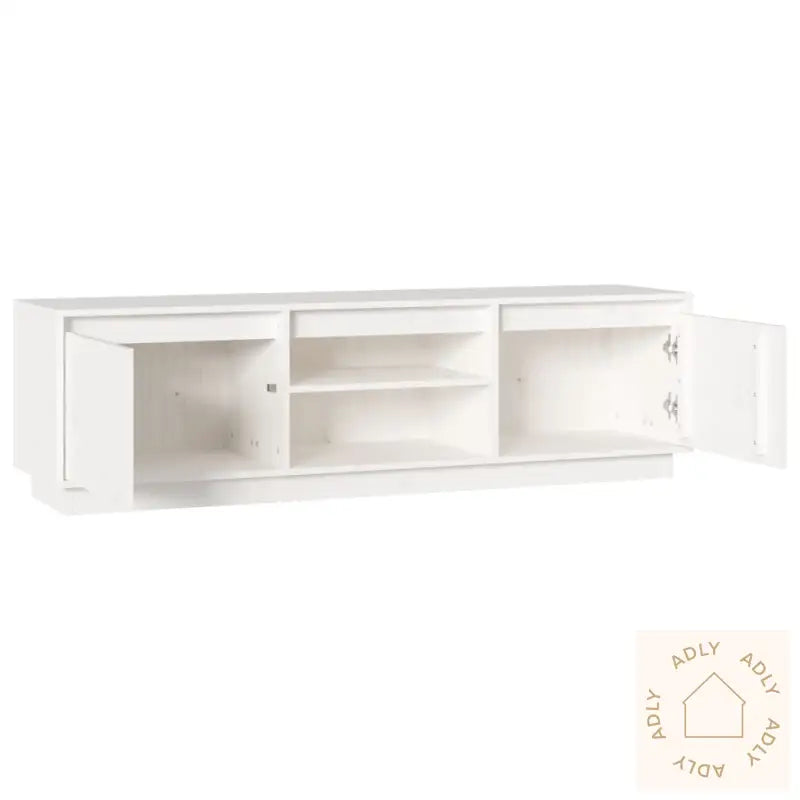 Tv-Benk Hvit 140X35X40 Cm Heltre Furu