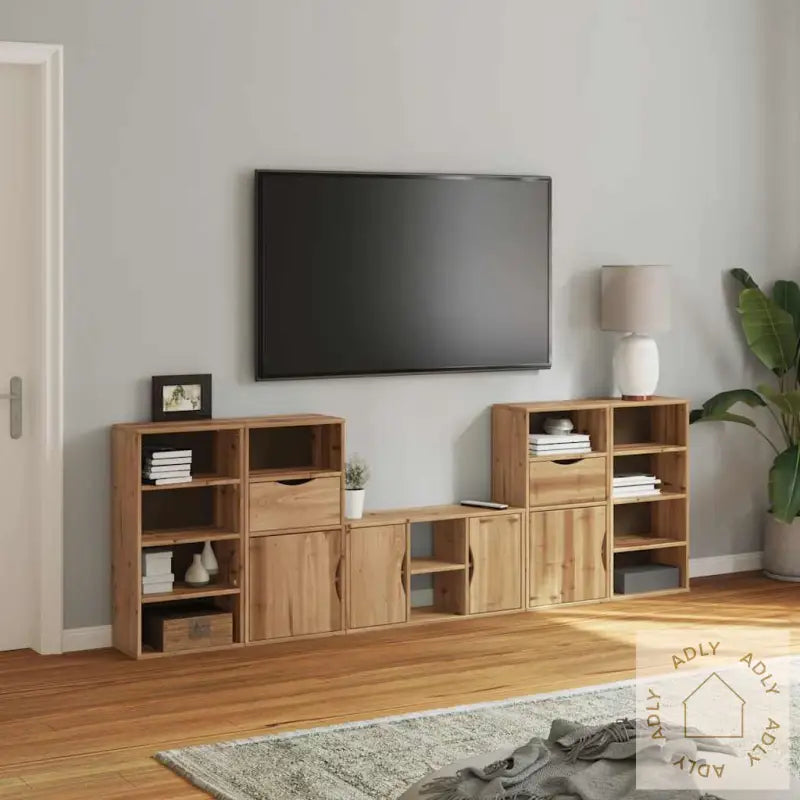 Tv-Enheter Med Oppbevaring 5-Delers Odda Heltre Furu