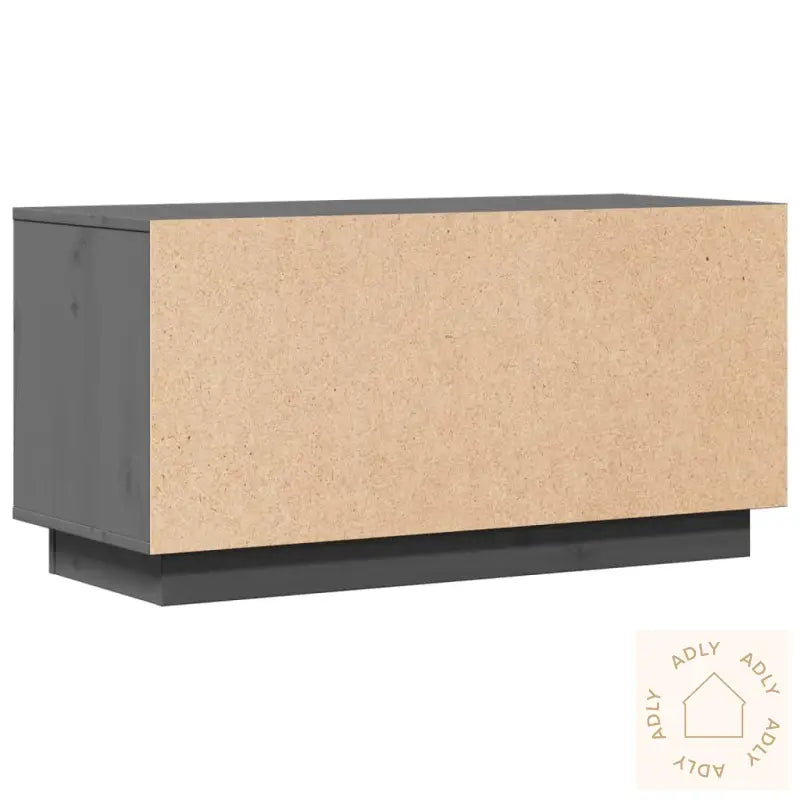 Tv-Benk Grå 80X34X40 Cm Heltre Furu