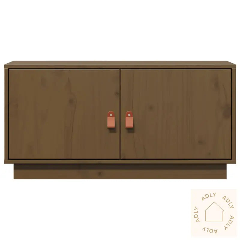 Tv-Benk Honningbrun 80X34X40 Cm Heltre Furu