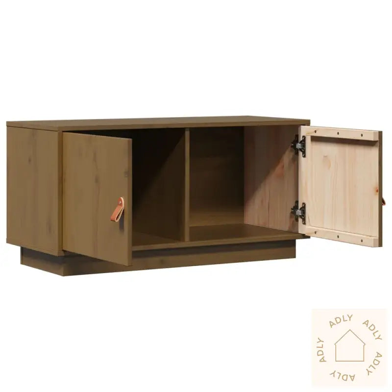 Tv-Benk Honningbrun 80X34X40 Cm Heltre Furu