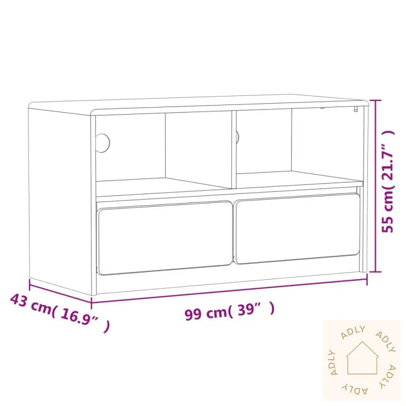 Tv-Benk Sauda 99X43X55 Cm Heltre Furu