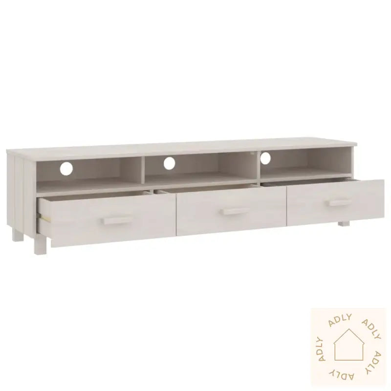 Tv-Benk Hamar Hvit 158X40X40 Cm Heltre Furu