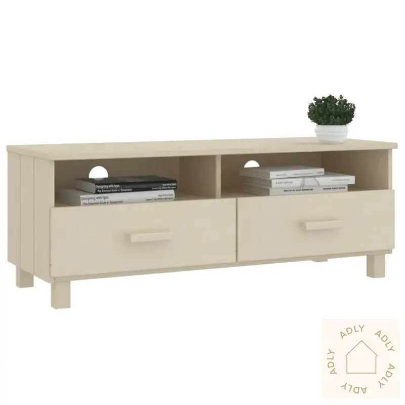 Tv-Benk Hamar Honningbrun 106X40X40 Cm Heltre Furu