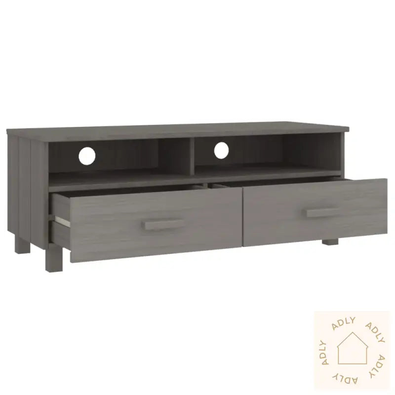 Tv-Benk Hamar Lysegrå 106X40X40 Cm Heltre Furu