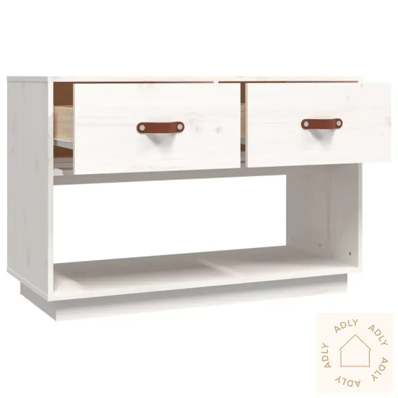 Tv-Benk Hvit 90X40X60 Cm Heltre Furu