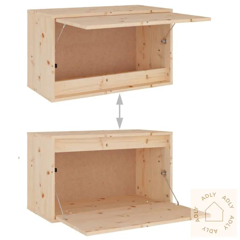 5-Delers Tv-Skapsett Massivtre Furu