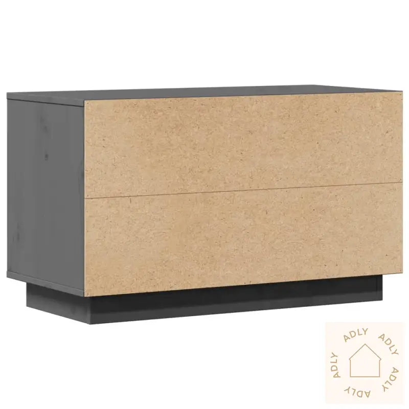 Tv-Benk Grå 74X35X44 Cm Heltre Furu