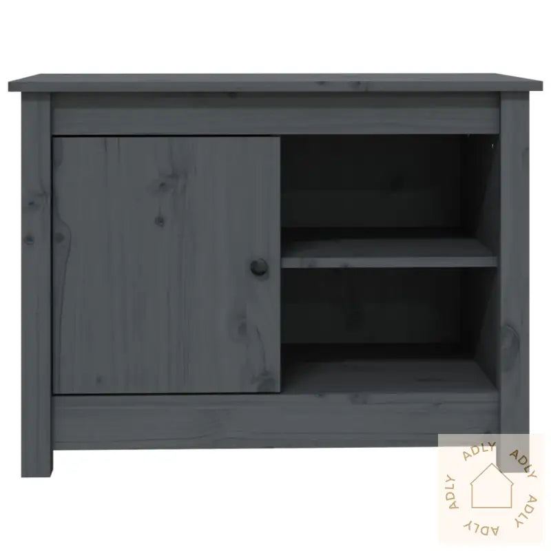 Tv-Benk Grå 70X36,5X52 Cm Heltre Furu