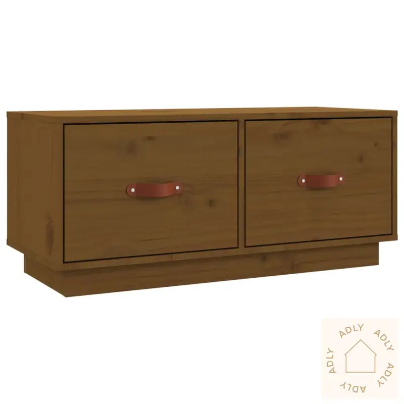 Tv-Benk Honningbrun 80X34X35 Cm Heltre Furu