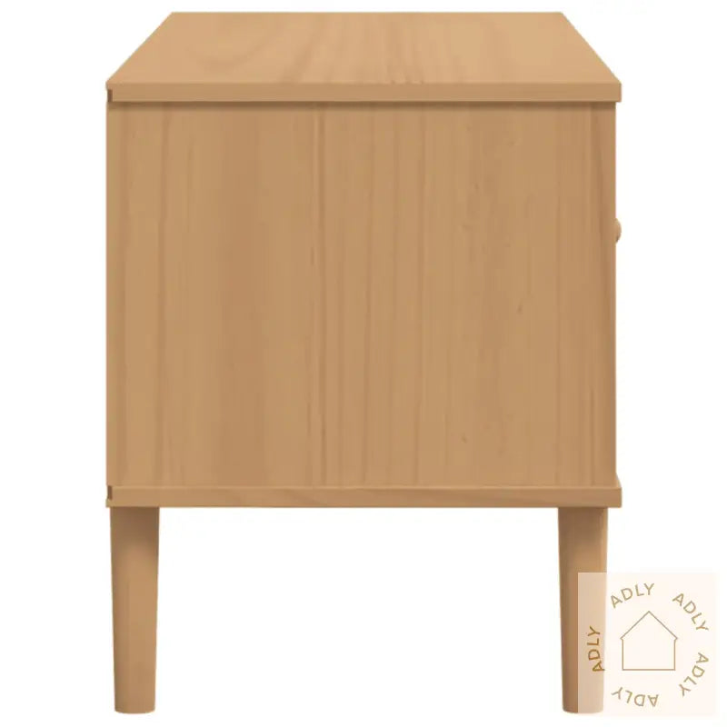 Tv-Benk Senja Rotting-Utseende Brun 106X40X49 Cm Heltre Furu
