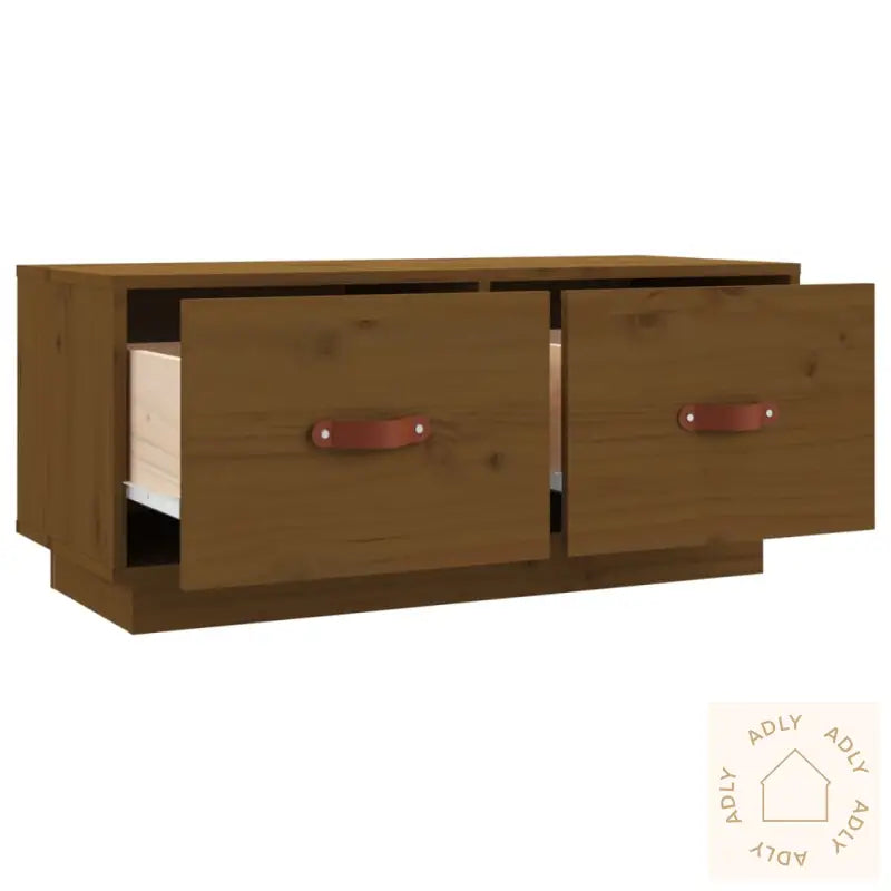 Tv-Benk Honningbrun 80X34X35 Cm Heltre Furu