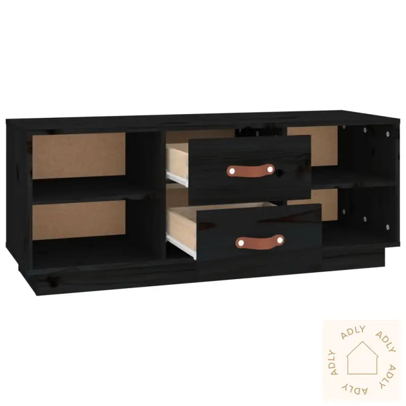 Tv-Benk Svart 100X34X40 Cm Heltre Furu