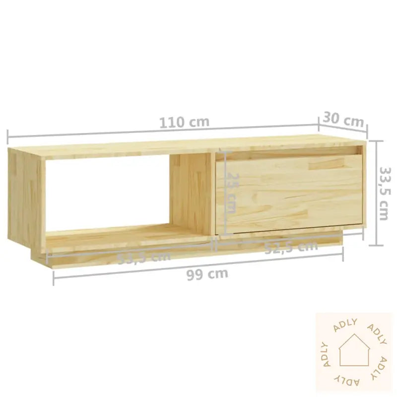 Tv-Benk 110X30X33,5 Cm Heltre Furu
