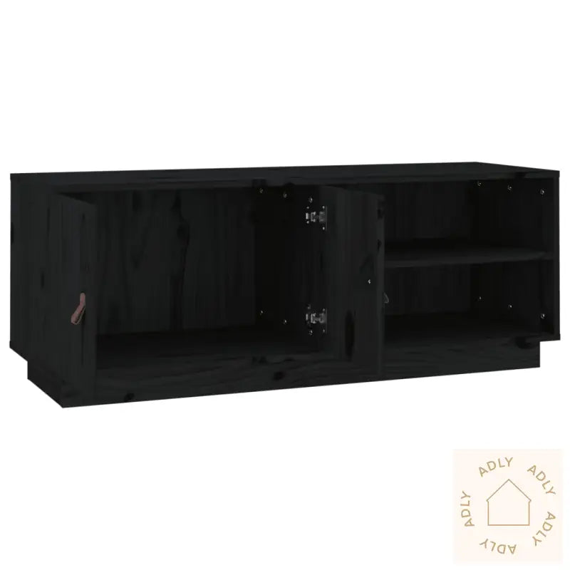 Tv-Benk Svart 105X34X40 Cm Heltre Furu