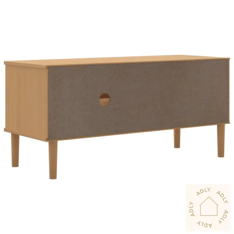 Tv-Benk Senja Rotting-Utseende Brun 106X40X49 Cm Heltre Furu