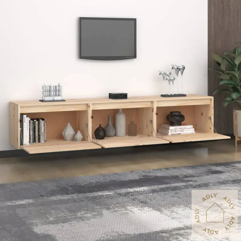 Tv-Benker 3 Stk Heltre Furu