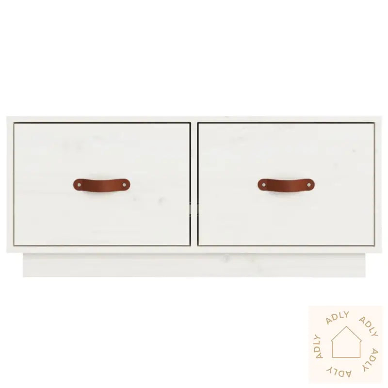 Tv-Benk Hvit 80X34X35 Cm Heltre Furu
