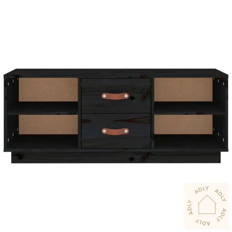 Tv-Benk Svart 100X34X40 Cm Heltre Furu