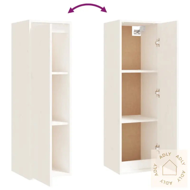 Tv-Benker 3 Stk Hvit Heltre Furu