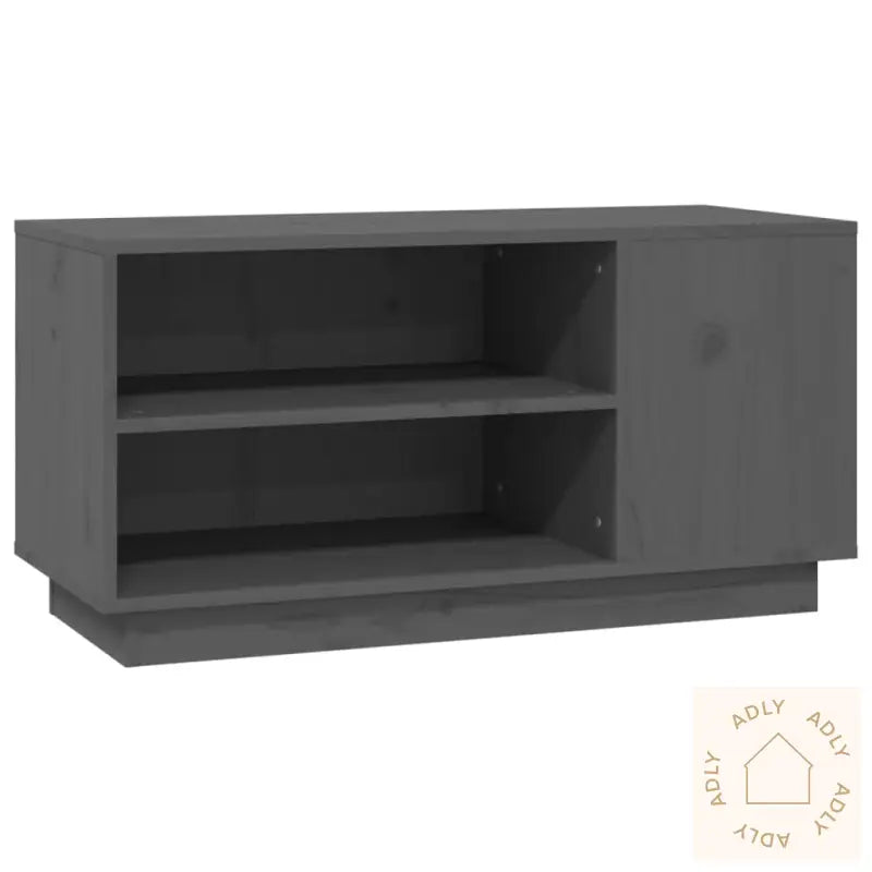 Tv-Benk Grå 80X35X40,5 Cm Heltre Furu